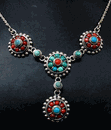 double stone necklace