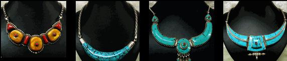 tibetan necklace, tibetan turquoise necklace